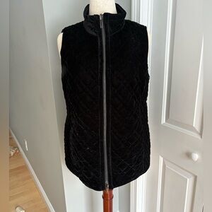 Chico's Black Quilted Reversible Vest